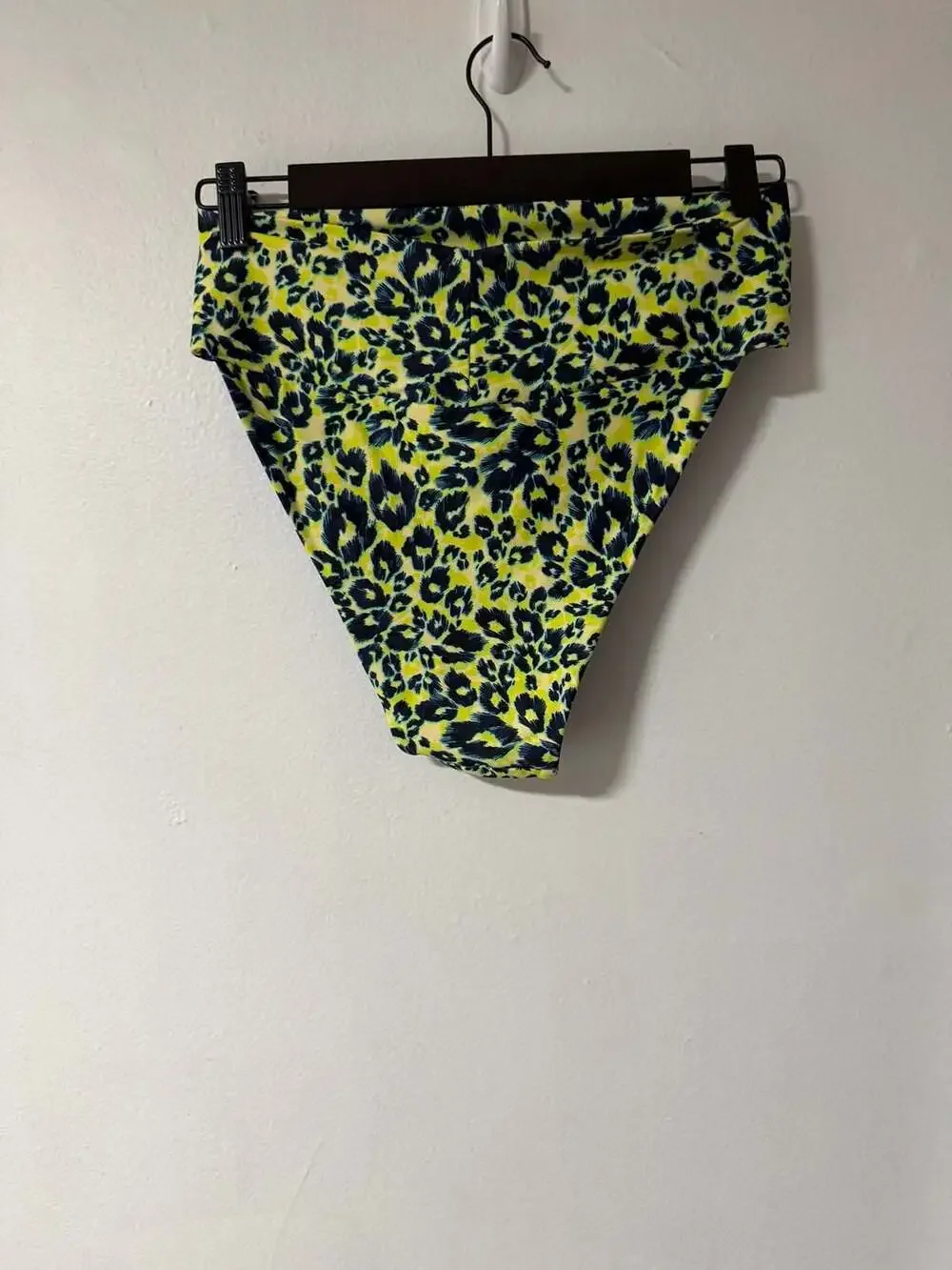 Aerie Real Good High Cut Cheeky Leopard Print Swimsuit Bottom Size L